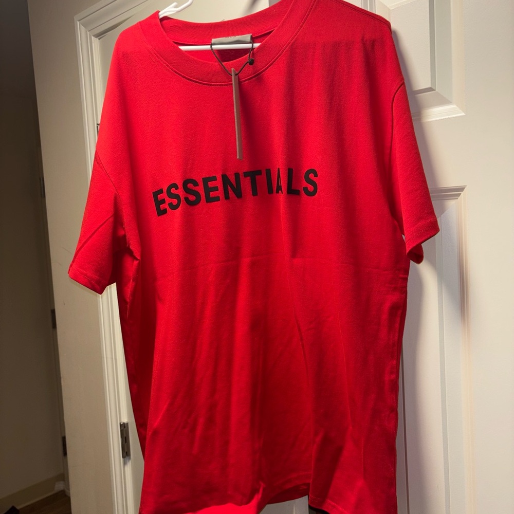 Essentials Red Short Sleeve Tee